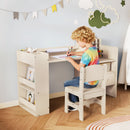 Child drawing at the Natural art desk and chair