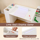 White art desk paper holder and included five-metre paper roll