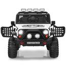 White ride-on truck with open doors