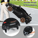 Black electric sports car rear transport wheels