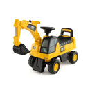 Yellow foot-to-floor ride-on excavator - product view