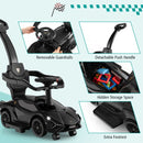 Lamborghini push car removable handle, guardrails, under-seat storage and footrests