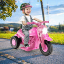 Pink kids bubble motorcycle with front light
