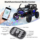 UTV music controls with USB, radio, battery display and wireless audio
