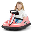 6V steering-wheel bumper car - Pink