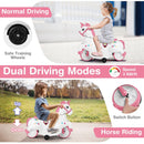 Pink pony normal driving and horse-riding modes
