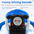 Toddler toy car steering wheel and music controls, requiring three AAA batteries not included