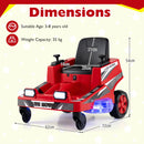 Mower toy dimensions, ages 3–8 and 35 kg rider limit