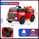Fire truck dimensions, 25 kg maximum load and 37–95 month age guide