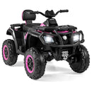 Pink quad bike front three-quarter view