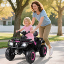 Pink quad bike during supervised play
