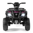 Pink quad bike front view