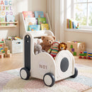 Train-Shaped Toddler Push Cart with Toy Storage, Grey, view 1