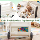 Train-Shaped Toddler Push Cart with Toy Storage, Grey, view 7
