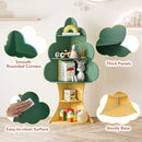 Tree Corner Bookshelf with Five Shelves – panel and base details