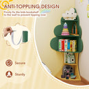 Tree Corner Bookshelf with Five Shelves – wall attachment