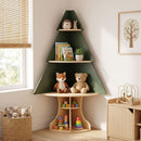 Tree Corner Bookshelf with Five Storage Levels – bookshelf in a room
