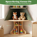 Tree Corner Bookshelf with Five Storage Levels – corner footprint