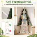 Tree Corner Bookshelf with Five Storage Levels – wall fixing detail