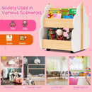 Tree-Shaped Kids Book and Toy Storage on Wheels – White product view 5