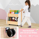 Tree-Shaped Kids Book and Toy Storage on Wheels – White product view 8