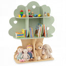 Tree-Shaped Kids Bookcase with Eight Compartments – Green product view 3