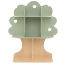 Tree-Shaped Kids Bookcase with Eight Compartments – Green product view 9