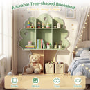 Tree-Shaped Kids Bookcase with Eight Compartments – Green product view 10