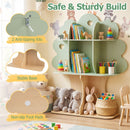 Tree-Shaped Kids Bookcase with Eight Compartments – Green product view 11