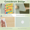 Tree-Shaped Rotating Kids Bookshelf – Elastic retaining strings and surface details