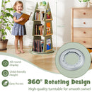 Tree-Shaped Rotating Kids Bookshelf – Rotating base and access