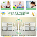 Truck-Shaped Kids Storage Cabinet with Four Removable Bins – Grey product view 9