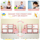 Truck-Shaped Kids Storage Cabinet with Four Removable Bins – Pink product view 9