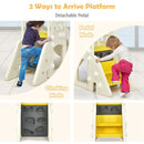 Yellow six-in-one slide playset - Alternative climbing modes