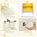Yellow six-in-one slide playset - Construction and connections