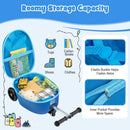Blue Shark folding scooter suitcase: interior storage; packing contents not included