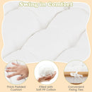 Included padded cushion showing PP cotton filling and fixing ties