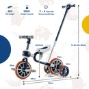 Navy TS10070 4-in-1 kids bike — dimensions, age and load guide