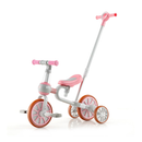 Pink TS10070 4-in-1 kids bike — product view with parent handle and stabilisers
