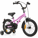Purple 16-inch kids bicycle with training wheels