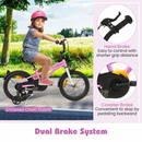 Purple 16-inch bike handbrake and coaster brake
