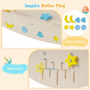 Eight shaped blocks and side maze game