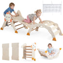 Natural rocket climbing triangle, arch and ramp set with cushion