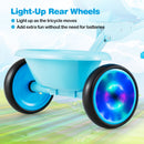 Folding Toddler Tricycle with Light-Up Rear Wheels - Blue product details