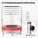 Central handrail with five height settings from 92 to 132 cm