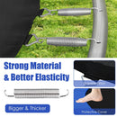 12 FT trampoline spring connections, mat stitching and protective edge cover