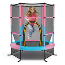Macaron kids mini trampoline with enclosure net