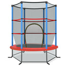 Blue kids mini trampoline with enclosure net