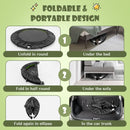 Mini trampoline folded for compact storage