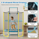 Three U-shaped frames, spring hooks and foot-pad details